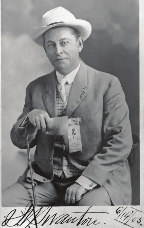 Portrait of Fred Swanton with his signature