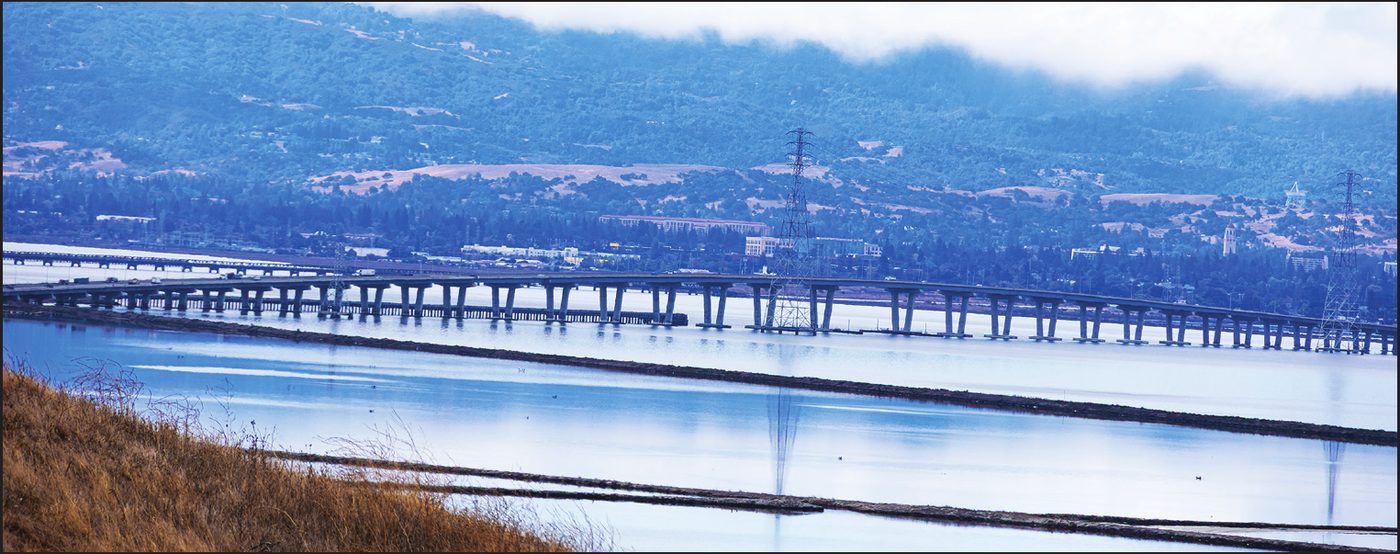Panoramic view across the Coyote Hills marshes