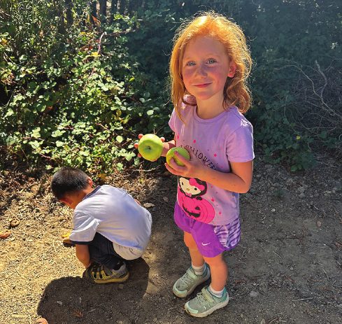 A kindergartner at Mason-Taylor Ranch