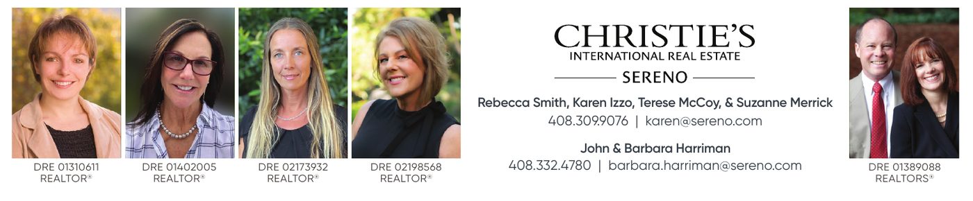 Rebecca Smith, Karen Izzo, Terese McCoy, Suzanne Merrick, and John & Barbara Harriman, Christie's International Real Estate Sereno